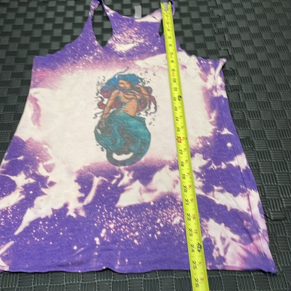Mermaid purple tie dyed tank top design size medium - Picture 4 of 7